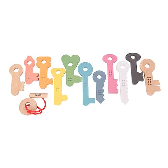 TickiT&#xAE; Rainbow Wooden Keys Play Set